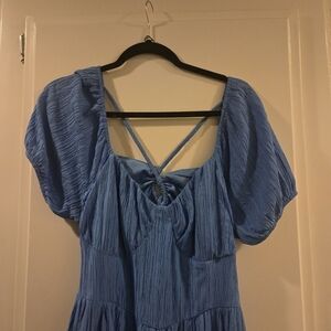 American Eagle Outfitters Light Blue Smocked Dress
